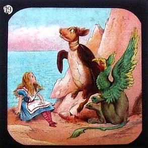 Alice in Wonderland - magic lantern slide